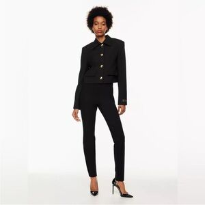 Aritzia Babaton Ponte Zip Hem and Side Closure Pant Black Size 6